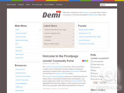 JP Demi Free - Шаблон для Joomla 1.5