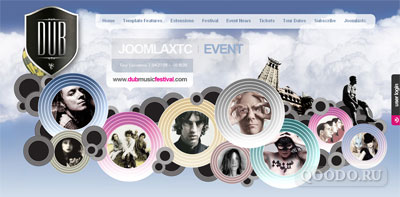 JoomlaXTC Dub Festival - Шаблон для Joomla 1.5