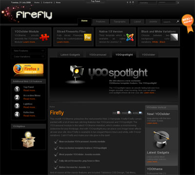 YOOtheme Firefly - Шаблон для Joomla 1.5