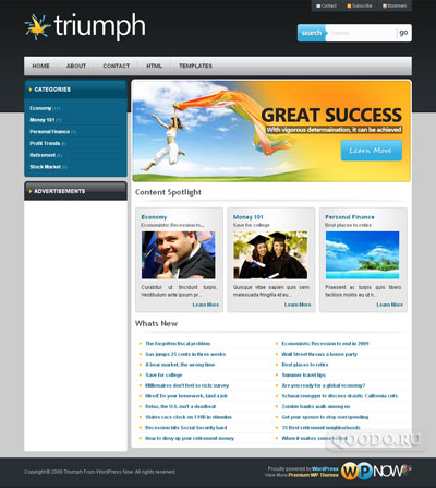 WP Now Triumph - Шаблон для WordPress