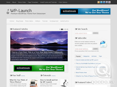 SoloStream WP Launch - Шаблон для WordPress