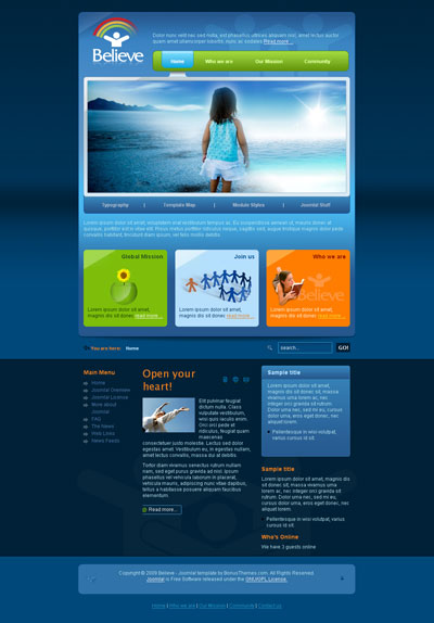 BT Believe - Шаблон для Joomla 1.5