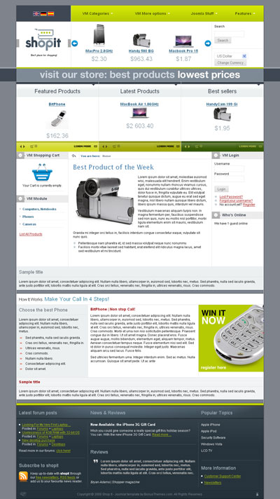 BT Shop It - Шаблон для Joomla 1.5
