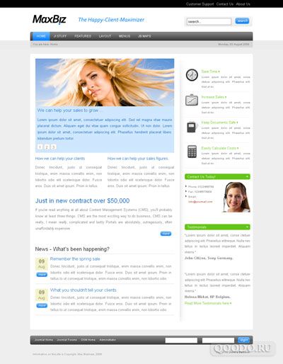 JB Max Biz - Шаблон для Joomla 1.5
