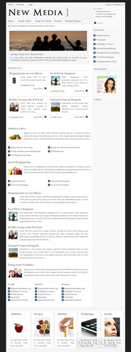 JB New Media - Шаблон для Joomla 1.5