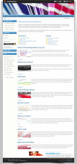 JJ Absolute Flush - Шаблон для Joomla 1.5