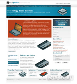 JP TechPraise v1.5.1 - Шаблон для Joomla 1.5