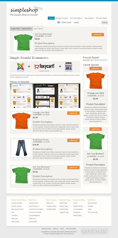 JP SimpleShop (Август'09) - Шаблон для Joomla 1.5