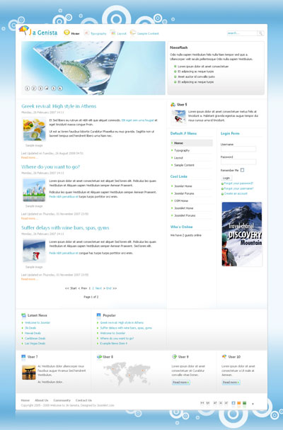 JA Genista v1.1 - Шаблон для Joomla 1.5