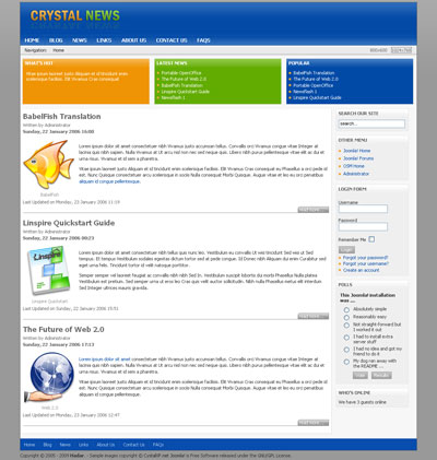 JA Hadar v1.4 - Шаблон для Joomla 1.5