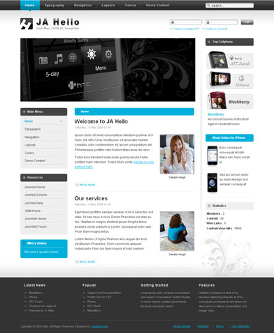 JA Helio v1.2 - Шаблон для Joomla 1.5