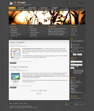 JA Kruger v1.4 - Шаблон для Joomla 1.5