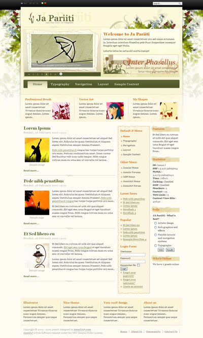 JA Pariiti v1.4 - Шаблон для Joomla 1.5