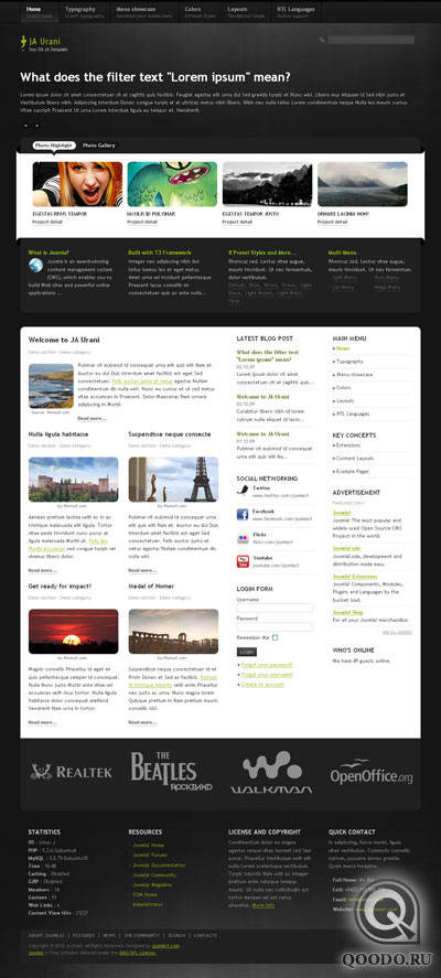JA Urani - Шаблон для Joomla 1.5