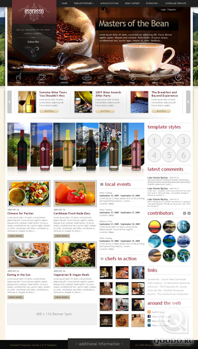 JoomlaXTC Espresso Шаблон для Joomla 1.5