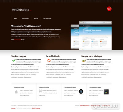 MP Hotchocolate - Шаблон для Joomla 1.5