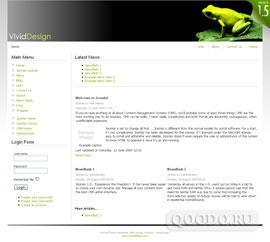 Шаблон RT VividDesign для Joomla 1.0