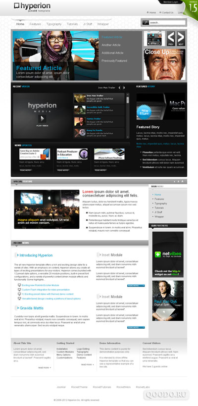 RT Hyperion - Шаблон для Joomla 1.5