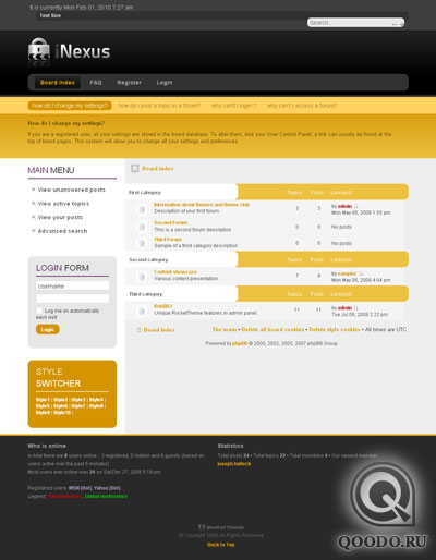 RT Nexus PHPBB3 Style - Шаблон для phpBB3