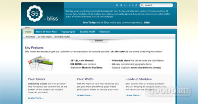 S5 Bliss - Шаблон для Joomla 1.5