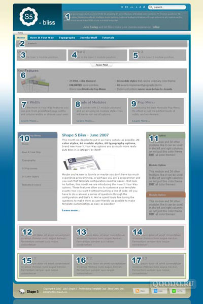 S5 Bliss - Шаблон для Joomla 1.5