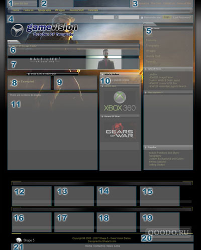 S5 Game Vision - Шаблон для Joomla 1.5