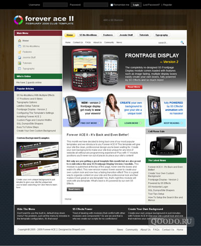 S5 Forever ACE II - Шаблон для Joomla 1.5