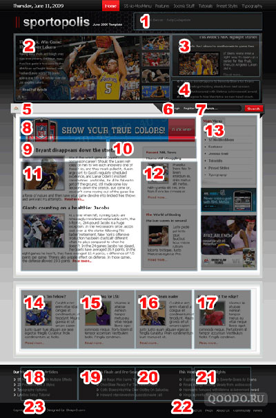 S5 Sportopolis - Шаблон для Joomla 1.5