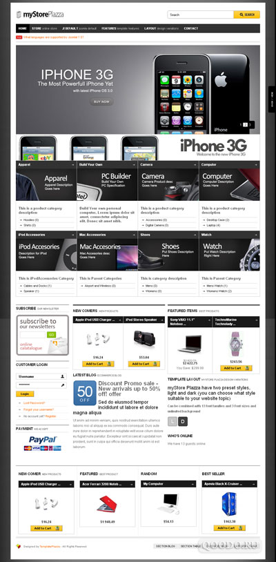 TP myStore Plazza - Шаблон для Joomla 1.5