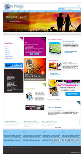 YJ My Photo - Шаблон для Joomla 1.5