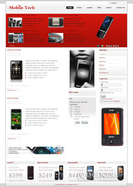 YJ Mobile Tech - Шаблон для Joomla 1.5