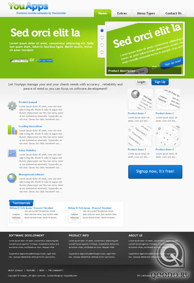 YJ YouApps - Шаблон для Joomla 1.5