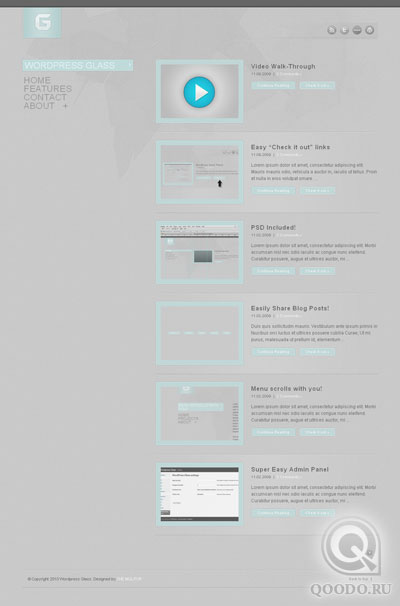 ThemeForest Glass - Шаблон для WordPress