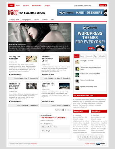 WT The Gazette Edition - Шаблон для WordPress