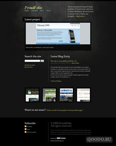 WT ProudFolio - Шаблон для WordPress