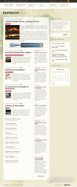 WT Papercut - Шаблон для WordPress