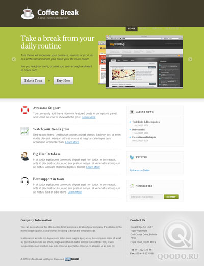 WT Coffee Break - Шаблон для WordPress