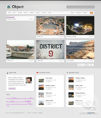 WT Object - Шаблон для WordPress