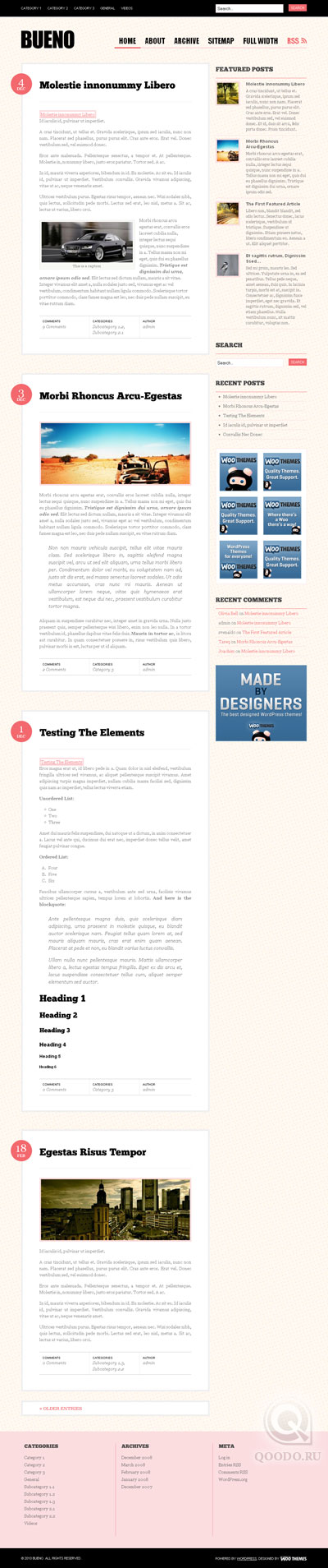 WT Bueno - Шаблон для WordPress