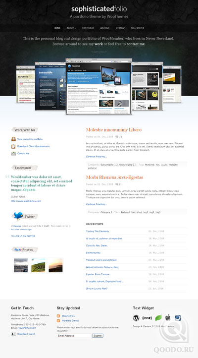 WT SophisticatedFolio - Шаблон для WordPress