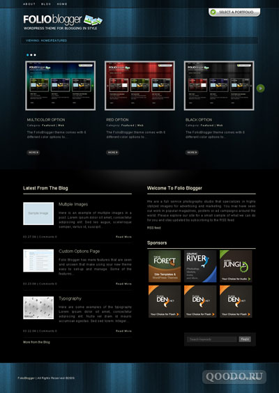 ThemeForest FolioBlogger - Шаблон для WordPress