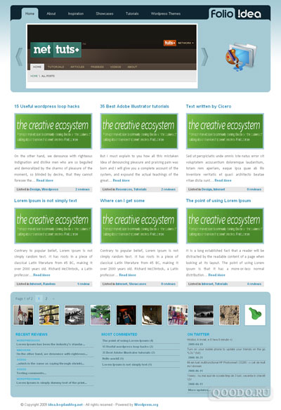 Premium Theme FolioIdea - Шаблон для WordPress