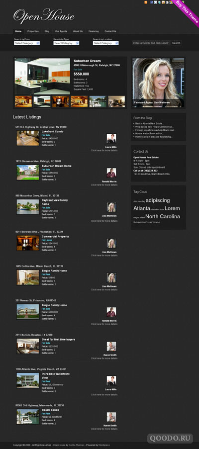 Gorilla Themes Open House - Шаблон для WordPress
