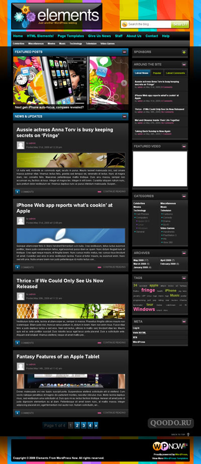 WP Now Elements - Шаблон для WordPress