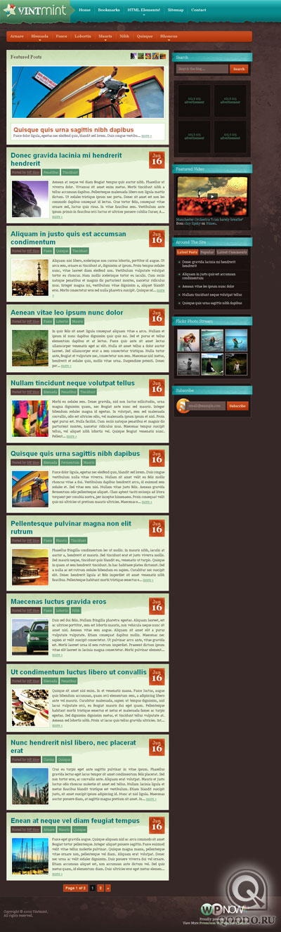 WPNow VintMint - Шаблон для WordPress