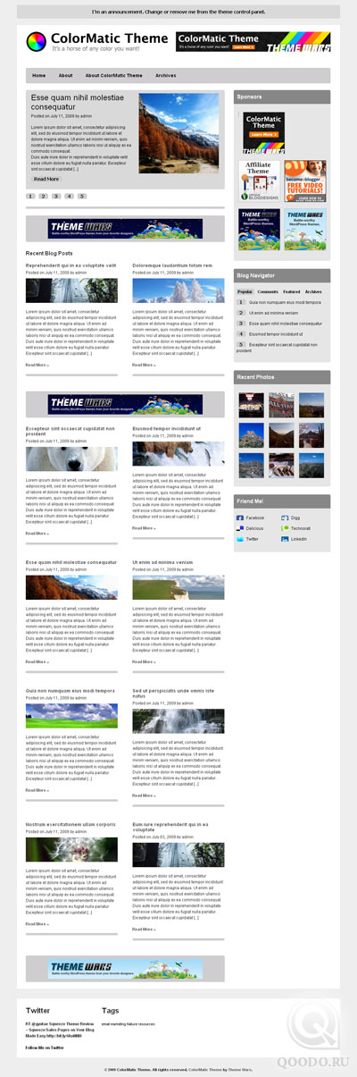 ThemeWars ColorMatic v1.0.2 - Шаблон для WordPress